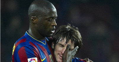 yaya toure and lionel messi by sbobet